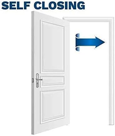2 Pack - 4.5"x4" Brushed Satin Chrome Finish Self Closing Reversible Door Hinge - Heavy Duty Commercial Spring Door Hinge - UL Listed with Complete Installation Hardware