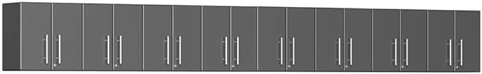 Ulti-Mate UG27080G 8-Piece Garage Wall Cabinet Kit in Graphite Grey Metallic