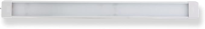 LED Interior Utility Light Fixture 26.4" x 2.6", High Lumen-Output Low Current Draw Energy Efficient, Frosted Lens 6000K Cool-White Even Diffused Beam, On/Off Rocker Switch 12V-24V DC, 1-Pack