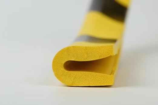 Heavy-Duty Corner Guards – 5M Self-Adhesive Yellow/Black NBR Rubber Wall Protectors for Garage, Parking Columns, and Warehouse Safety