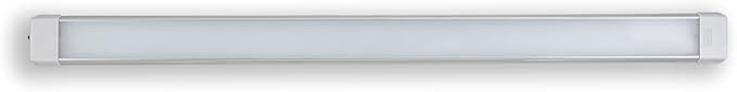LED Interior Utility Light Fixture 34.2" x 2.6", High Lumen-Output Low Current Draw Energy Efficient, Frosted Lens 6000K Cool-White Even Diffused Beam, On/Off Rocker Switch 12V-24V DC, 1-Pack