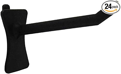 PegPro® 2" Hooks Kit for Standard “Wood Fiber” pegboard – Durable Plastic Pegboard Hooks - for Garage, Kitchen, Craft Room, and More (2" Hook - 24 Pack, Black)