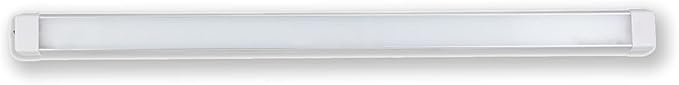 LED Interior Utility Light Fixture 38.2" x 2.6", High Lumen-Output Low Current Draw Energy Efficient, Frosted Lens 6000K Cool-White Even Diffused Beam, On/Off Rocker Switch 12V-24V DC, 1-Pack