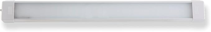 LED Interior Utility Light Fixture 22.4" x 2.6", High Lumen-Output Low Current Draw Energy Efficient, Frosted Lens 6000K Cool-White Even Diffused Beam, On/Off Rocker Switch 12V-24V DC, 1-Pack