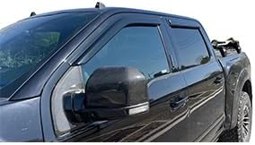 4pc Sun Rain Guards Window Visor Wind Deflector Compatible with 05-12 Nissan Pathfinder Smoke
