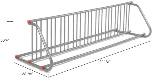 Global Industrial 111" L Double-Sided Grid Bike Rack, 18-Bike Capacity, Powder Coated Steel, Gray, Commercial Bike Rack for Stores, Parks, Schools and More