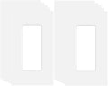 1-Gang Screwless Decora Wall Plate Cover Single Switch Outlet Electrical Faceplate for Light Switch, Smart Switch, Receptacle, Dimmers, USB Outlet, GFCI, Child Safe Cover Plate, White (10-Pack)