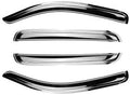 94155Y Chrome Side Window Visor Wind Vent Deflector fit for 2009-2014 ford F150 Supercrew/Crew cab with 4 Full Size Doors,4pc Outside Mount Style Shade Sun Rain Guards Set