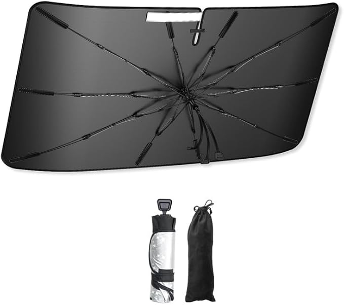 SXCY for 2024 2025 Ford Ranger Windshield Umbrella Sunshade [Easier Foldable] 2024 2025 Ranger Accessories Sunshade Umbrella for 2024 2025 Ranger Windshield Umbrella Sun Shade