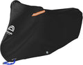 Motorcycle Cover, Motorcycle Cover Waterproof Outdoor with Lock Holes and Inner Flame Retardant Cloth Snow Rain Uv Protection Motorcycle Covers Fit for Harley Davidson Yamaha Etc (Up to 97'' Length)