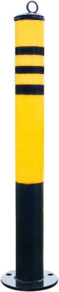 Safety Bollard, Driveway Barrier, Parking Stopper for Garage, Steel Car Parking Protection Posts, Caution Cones, Perfect for Traffic-Sensitive Area(Yellow A (1PCS))