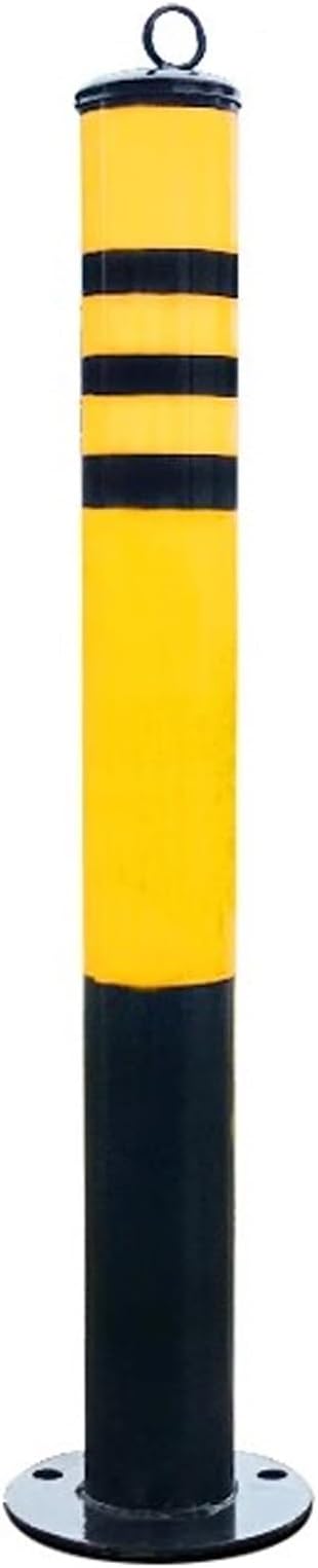 Safety Bollard, Driveway Barrier, Parking Stopper for Garage, Steel Car Parking Protection Posts, Caution Cones, Perfect for Traffic-Sensitive Area(Yellow A (1PCS))
