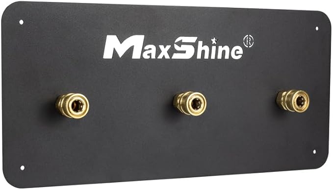 Maxshine Universal Foam Cannon Holder – Wall-Mounted Organizer for Garage & Mobile Detailing – Holds 3 Foam Cannons & Spray Bottles – Compatible with 1/4” Quick Connect