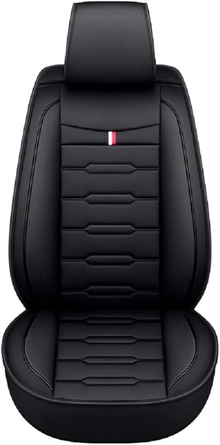 Seat Covers Full Set, Waterproof Leather Seat Covers for Cars, 5 Seats Universal Car Seat Protectors, Black Car Seat Covers Car Seat Cushions Fit for Most Cars (Black)