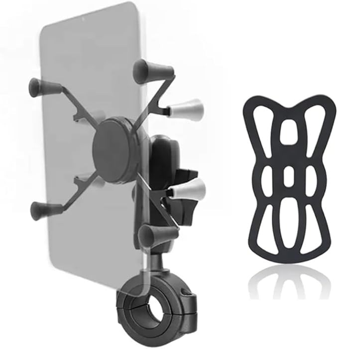 Strg Tablet Mount with Composite Double Socket Arm(Medium) for 6" Tablets, Tablet Holder Compatible with RAM B Size 1" Ball Mounts Components for Motorcycle Bike Car etc
