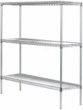Omega 30" Deep x 48" Wide x 36" High 3 Tier Gray Starter Shelving Unit