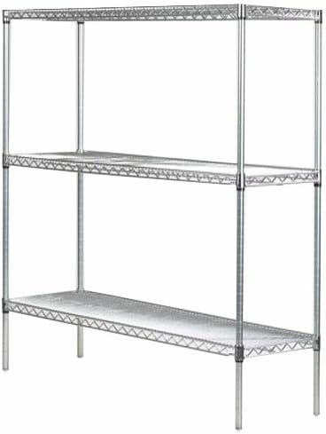 Omega 30" Deep x 60" Wide x 80" High 3 Tier Gray Starter Shelving Unit