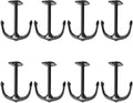 Anchor Two Prong Ceiling Hook for Closet Top Bathroom Kitchen Cabinet Garage Pack of 8 (Black)