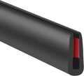 Rubber Edge Trim, 1/16" Self Adhesive Flexible U Channel Edge Protecter for Sheet Metal, Car Doors, U Shaped Sharp Edge Protecter, Fit for 0-3/32" Thick Edge, Black Color, 20Ft, EPDM Material