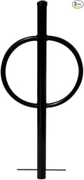 Sandbaggy Post and Ring Rack - In Ground - Commercial Outdoor Bike Parking & Storage Racks (Black, 2)