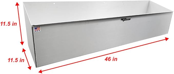 Pit Posse 431 Utility Fuel Jug Rack Holder Shelf 46" Fits 4 Five Gallon Jugs - Made in USA - Enclosed Race Trailer Garage Shop Aluminum Quad Four Mount Storage Organizer (Silver)