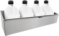Pit Posse 431 Utility Fuel Jug Rack Holder Shelf 46" Fits 4 Five Gallon Jugs - Made in USA - Enclosed Race Trailer Garage Shop Aluminum Quad Four Mount Storage Organizer (Silver)