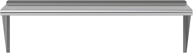 AmGood 48" Long X 18" Deep Stainless Steel Wall Shelf | NSF Certified | Appliance & Equipment Metal Shelving | Kitchen, Restaurant, Garage, Laundry, Utility Room