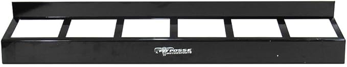 Pit Posse 304BK Six Quart Oil Can Rack Holder 32" Caddy Wall Hanger Aluminum Shelf - Made in USA - Holds 6 Quarts of Motor Engine Oil - Enclosed Race Trailer Shop Garage Storage Organizer (Black)