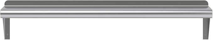 AmGood 8" X 36" Stainless Steel Wall Shelf | Metal Shelving | Garage, Laundry, Storage, Utility Room | Restaurant, Commercial Kitchen | NSF