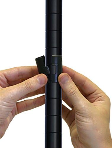Omega 21" Deep x 36" Wide x 63" High 3 Tier Black Starter Shelving Unit