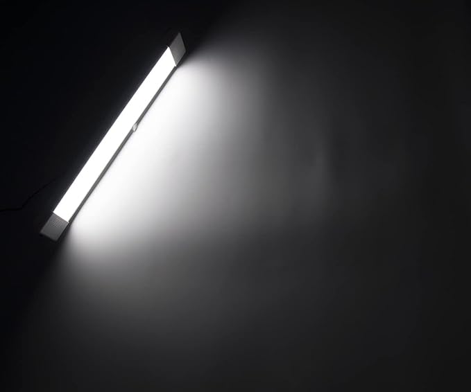LED Interior Utility Light Fixture 14.6" x 2.6", High Lumen-Output Low Current Draw Energy Efficient, Frosted Lens 6000K Cool-White Even Diffused Beam, On/Off Rocker Switch 12V-24V DC, 1-Pack