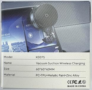 15W Wireless Charger Magnetic Car Phone Holder [Vacuum Suction Cup] 360° Adjustable & Foldable Car Mount for Dashboard/Windshield/Smooth Surface [Compatible with MagSafe] for iPhone/Samsung
