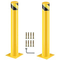 Bollard Post(42''*4.5''), Steel Bollards, Safety Bollard Yellow Powder Coated Parking Bollard Driveaway Barrier for Traffic-Sensitive Area, Garage or Parking Lot(42''-2pcs)