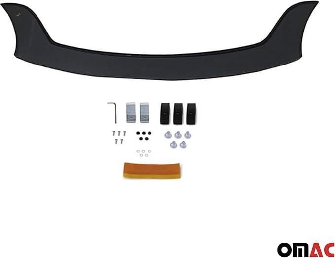 OMAC Front Bug Shield Hood Deflector Guard for Fiat 500L 2014-2020 Black Smoke