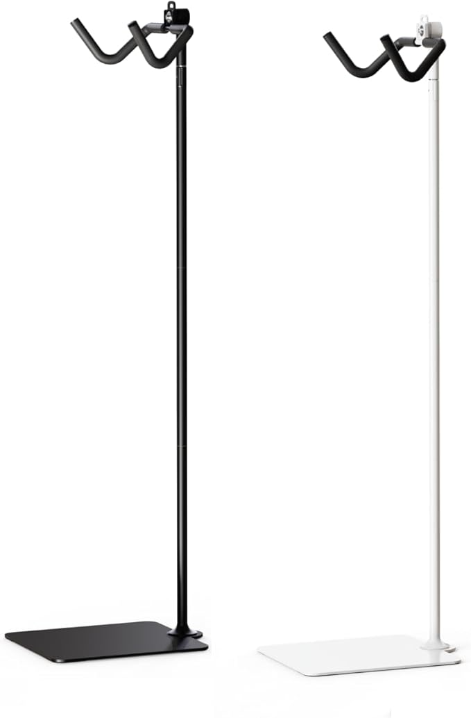 Rcool Carbon Steel Bike Stand,Adjustable 24-51in,Home Garage Parking Rack,Stable Anti-Slip,Durable Install,Frame Protection,Space-Saving，White