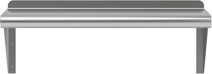 AmGood 24" Long X 10" Deep Stainless Steel Wall Shelf | NSF Certified | Appliance & Equipment Metal Shelving | Kitchen, Restaurant, Garage, Laundry, Utility Room