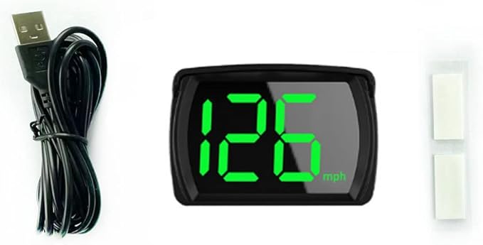 Shkalacar Car HUD Headup Display KM/H MPH GPS Digital Speedometer with LED Large Font Display for Car Truck SUV Motorcycle