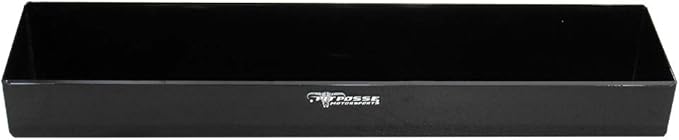 Pit Posse 443BK Oil Shelf 12 Quart Bottle Holder Storage Organizer Caddy 32" | Made in USA | Enclosed Race Trailer Garage Shop Automotive Motor Engine Oil Rack Caddie Shelves (Black)