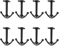 Ball Two Prong Ceiling Hook for Closet Top Bathroom Kitchen Cabinet Garage Pack of 8 (Black)