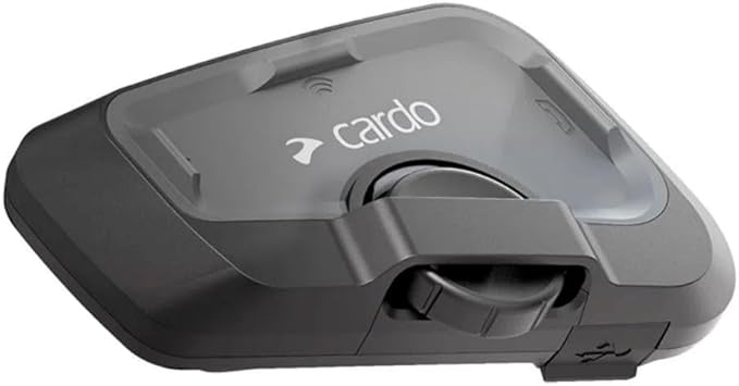 Cardo Systems FREECOM 4X Motorcycle 4-Way Helmet Bluetooth Communication System Headset Intercom, Universal Bluetooth Connectivity, Waterproof, 40mm Speakers - Dual Pack