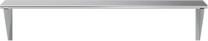 AmGood 14 in. x 48 in. NSF Stainless Steel Tubular Wall Shelf | Heavy-Duty Metal Shelving for Appliances & Equipment | Ideal for Kitchen, Restaurant, Garage, Laundry, Utility Room