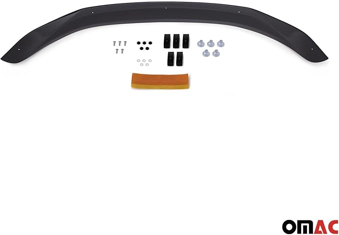 OMAC Front Bug Shield Hood Deflector for Nissan Navara D23 2014-2024 Acrylic Smoke