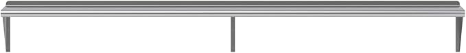 AmGood 96" Long X 12" Deep Stainless Steel Wall Shelf | NSF Certified | Appliance & Equipment Metal Shelving | Kitchen, Restaurant, Garage, Laundry, Utility Room