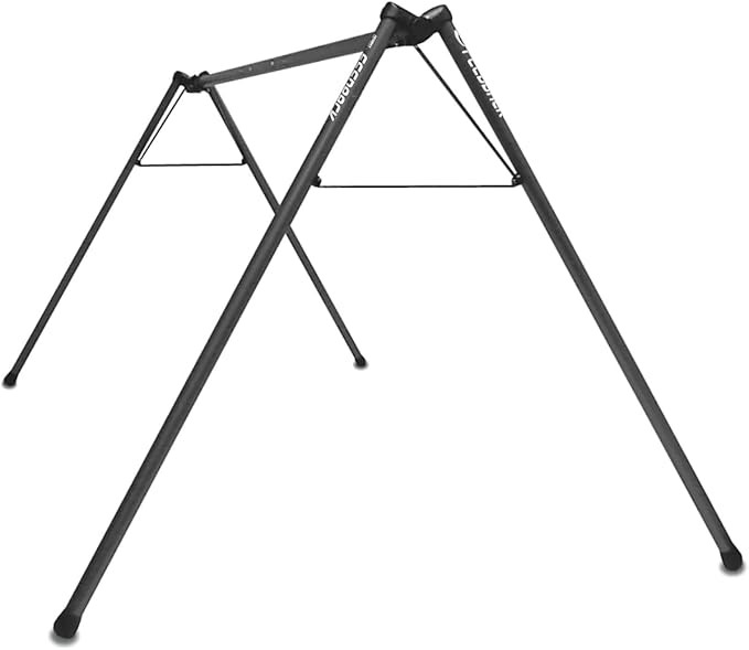 Feedback Sports | A-Frame Portable Bike Storage Rack with Travel Bag | Lightweight Collapsible Aluminum | Bicycle Hanger up to 8 Bikes | for Events | Black
