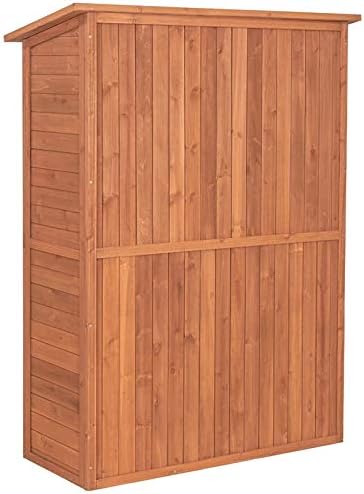 Leisure Season MCS5137 Multi Compartment Storage Cabinet - Brown - Indoor and Outdoor Shed for Garden, Patio, Shed, Backyard, Front Porch, Garage - Tool Organizer and Furniture with Shelves, Cabinets
