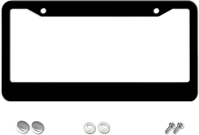Personalized License Plate Frames Custom Your Text License Plate Holders 27 Colors Customizable Design Metal New Car Tag Sign Funny Gift for Men Women Front or Back of Car Truck 6.3"x12.2"