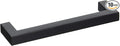 goldenwarm 10 Pack 5 Inch Black Cabinet Handles - Matte Black Drawer Pulls Stainless Steel - 128mm Cabinet Hardware Square Bar Modern Cabinet Pulls for Kitchen Bathroom Cupboard