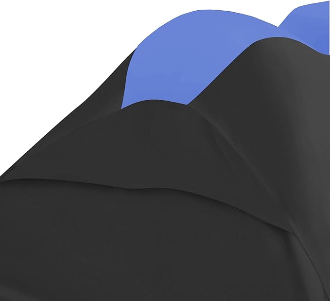 Trailerable Jet Ski Cover, Waterproof Marine Grade 600D Heavy Duty Polyester PWC Cover Blue/Black Color Fits from 103"-115" 1 or 2 Seater