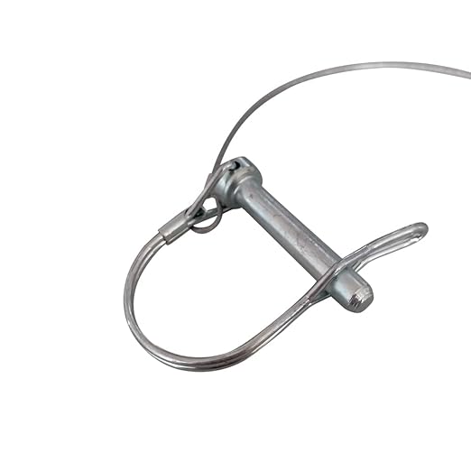 10Pcs Trailer Coupler Pin 5/16x 1-3/4（WxL） Prevents Loss Trailer Hitch Locking Pin with Plastic Coating Tether Steel Quick Release Ring for Shaft Trailer Tongue