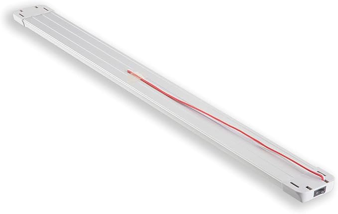 LED Interior Utility Light Fixture 26.4" x 2.6", High Lumen-Output Low Current Draw Energy Efficient, Frosted Lens 6000K Cool-White Even Diffused Beam, On/Off Rocker Switch 12V-24V DC, 1-Pack